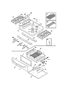 Top / Drawer parts for Kenmore Range 790.79372400 (79079372400, 790 79372400) from AppliancePartsPros.com