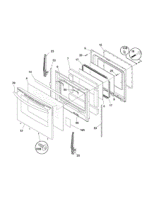 Door parts for Kenmore Range 790.79373401 (79079373401, 790 79373401) from AppliancePartsPros.com