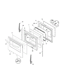 Door parts for Kenmore Range 790.79373406 (79079373406, 790 79373406) from AppliancePartsPros.com