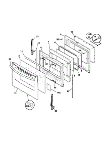 Door parts for Kenmore Range 790.79383400 (79079383400, 790 79383400) from AppliancePartsPros.com