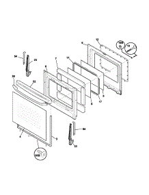 Door parts for Kenmore Range 790.79384400 (79079384400, 790 79384400) from AppliancePartsPros.com