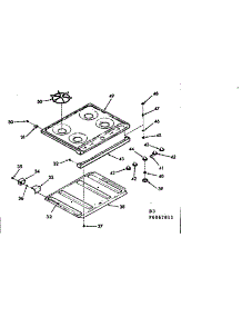 Main Top Section parts for Kenmore Range 911.6187811 (9116187811, 911 6187811) from AppliancePartsPros.com