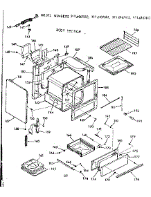 Body Section parts for Kenmore Range 911.6187812 (9116187812, 911 6187812) from AppliancePartsPros.com
