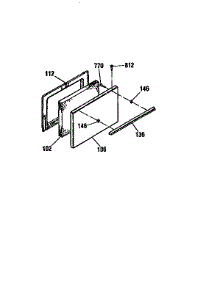 Door parts for Kenmore Range 911.62071791 (91162071791, 911 62071791) from AppliancePartsPros.com