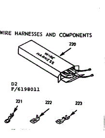 Wire Harnesses And Components parts for Kenmore Range 911.6208011 (9116208011, 911 6208011) from AppliancePartsPros.com