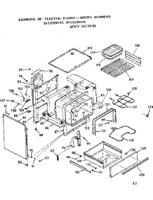 Body Section parts for Kenmore Range 911.6208114 (9116208114, 911 6208114) from AppliancePartsPros.com