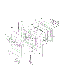 Door parts for Kenmore Range 790.79433800 (79079433800, 790 79433800) from AppliancePartsPros.com