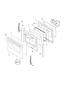 Door parts for Kenmore Range 790.79433802 (79079433802, 790 79433802) from AppliancePartsPros.com