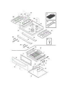 Top / Drawer parts for Kenmore Range 790.79443601 (79079443601, 790 79443601) from AppliancePartsPros.com