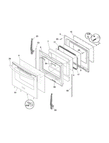 Door parts for Kenmore Range 790.79463600 (79079463600, 790 79463600) from AppliancePartsPros.com