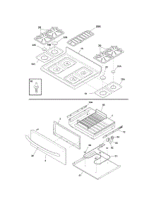 Top / Drawer parts for Kenmore Range 790.79653704 (79079653704, 790 79653704) from AppliancePartsPros.com