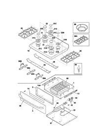 Top / Drawer parts for Kenmore Range 790.79912300 (79079912300, 790 79912300) from AppliancePartsPros.com