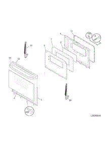 Door parts for Kenmore Range 790.90014312 (79090014312, 790 90014312) from AppliancePartsPros.com