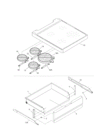 Top / Drawer parts for Kenmore Range 790.90152304 (79090152304, 790 90152304) from AppliancePartsPros.com