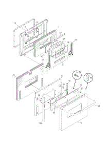 Door parts for Kenmore Range 790.90153403 (79090153403, 790 90153403) from AppliancePartsPros.com