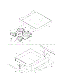 Top / Drawer parts for Kenmore Range 790.90153405 (79090153405, 790 90153405) from AppliancePartsPros.com
