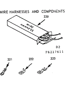 Wire Harnesses And Components parts for Kenmore Range 911.6217611 (9116217611, 911 6217611) from AppliancePartsPros.com
