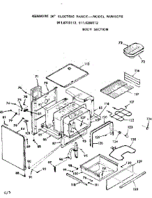 Body Section parts for Kenmore Range 911.6228112 (9116228112, 911 6228112) from AppliancePartsPros.com