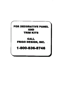 Decorative Panel And Trim Kits parts for Kenmore Refrigerator 363.9751629 (3639751629, 363 9751629) from AppliancePartsPros.com