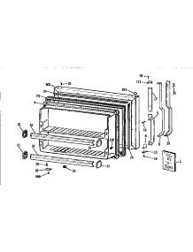 Freezer Door parts for Kenmore Refrigerator 363.9751682 (3639751682, 363 9751682) from AppliancePartsPros.com