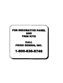 Decorative Panel And Trim Kits parts for Kenmore Refrigerator 363.9752723 (3639752723, 363 9752723) from AppliancePartsPros.com