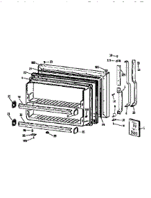 Freezer Door parts for Kenmore Refrigerator 363.9754721 (3639754721, 363 9754721) from AppliancePartsPros.com