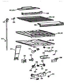 Compartment parts for Kenmore Refrigerator 363.9755712 (3639755712, 363 9755712) from AppliancePartsPros.com