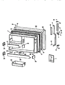 Freezer Door parts for Kenmore Refrigerator 363.9755752 (3639755752, 363 9755752) from AppliancePartsPros.com
