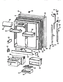 Fresh Food Door parts for Kenmore Refrigerator 363.9755752 (3639755752, 363 9755752) from AppliancePartsPros.com