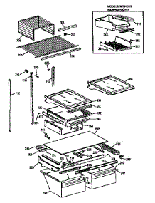Shelf parts for Kenmore Refrigerator 363.9755752 (3639755752, 363 9755752) from AppliancePartsPros.com