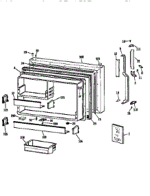 Freezer Door parts for Kenmore Refrigerator 363.9755771 (3639755771, 363 9755771) from AppliancePartsPros.com