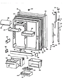 Fresh Food Door parts for Kenmore Refrigerator 363.9755772 (3639755772, 363 9755772) from AppliancePartsPros.com
