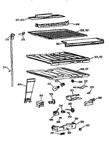 Compartment Separator parts for Kenmore Refrigerator 363.9755782 (3639755782, 363 9755782) from AppliancePartsPros.com