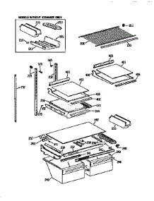 Shelf parts for Kenmore Refrigerator 363.9759611 (3639759611, 363 9759611) from AppliancePartsPros.com