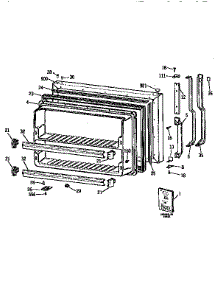 Freezer Door parts for Kenmore Refrigerator 363.9761514 (3639761514, 363 9761514) from AppliancePartsPros.com