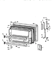 Freezer Door parts for Kenmore Refrigerator 363.9761624 (3639761624, 363 9761624) from AppliancePartsPros.com