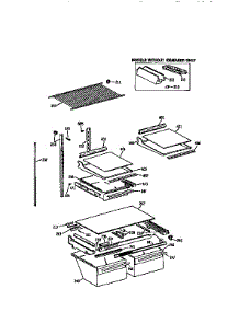 Shelf parts for Kenmore Refrigerator 363.9761684 (3639761684, 363 9761684) from AppliancePartsPros.com