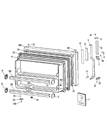 Freezer Door parts for Kenmore Refrigerator 363.9761711 (3639761711, 363 9761711) from AppliancePartsPros.com