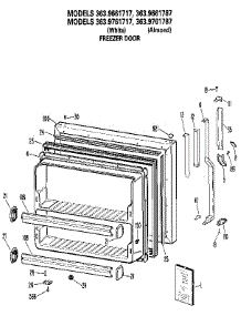 Freezer Door parts for Kenmore Refrigerator 363.9761717 (3639761717, 363 9761717) from AppliancePartsPros.com