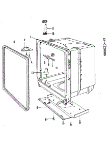 Tub Details parts for Kenmore Dishwasher 587.1409082 (5871409082, 587 1409082) from AppliancePartsPros.com