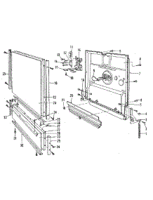 Door Details parts for Kenmore Dishwasher 587.1409082 (5871409082, 587 1409082) from AppliancePartsPros.com