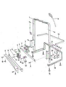 Frame parts for Kenmore Dishwasher 587.1409580 (5871409580, 587 1409580) from AppliancePartsPros.com