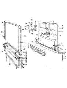 Door parts for Kenmore Dishwasher 587.1409580 (5871409580, 587 1409580) from AppliancePartsPros.com