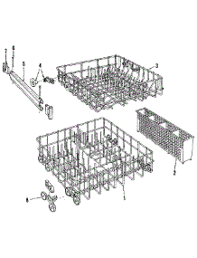 Rack parts for Kenmore Dishwasher 587.1409581 (5871409581, 587 1409581) from AppliancePartsPros.com