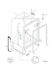 Tub parts for Kenmore Dishwasher 587.14114402 (58714114402, 587 14114402) from AppliancePartsPros.com