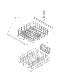 Racks parts for Kenmore Dishwasher 587.14119400 (58714119400, 587 14119400) from AppliancePartsPros.com