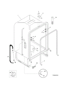 Tub parts for Kenmore Dishwasher 587.14119400 (58714119400, 587 14119400) from AppliancePartsPros.com