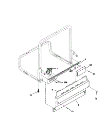 Frame / Wrapper parts for Kenmore Dishwasher 587.14132100 (58714132100, 587 14132100) from AppliancePartsPros.com