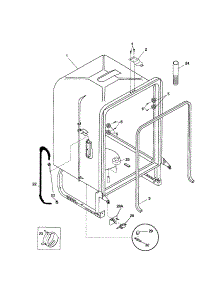 Tub parts for Kenmore Dishwasher 587.14132100 (58714132100, 587 14132100) from AppliancePartsPros.com