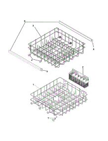 Racks parts for Kenmore Dishwasher 587.14143401 (58714143401, 587 14143401) from AppliancePartsPros.com